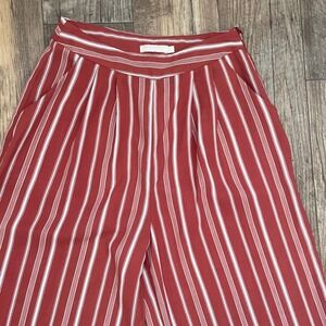Vera Lucy Women Striped Wide Leg Palazzo Pants Red White Size S